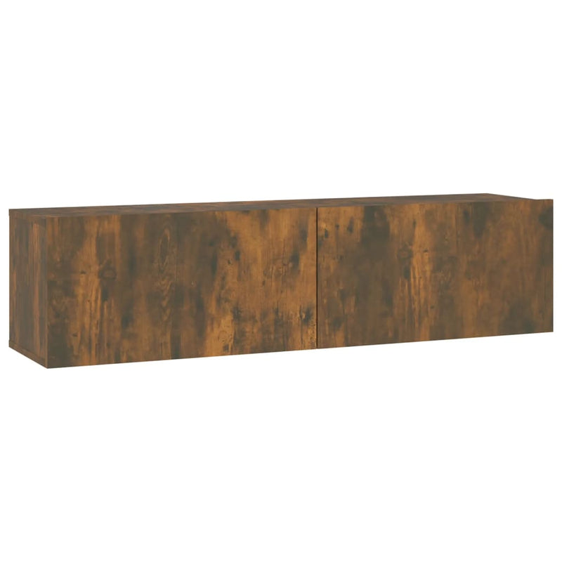 Tv-wandmeubel 120x30x30 cm bewerkt hout gerookt eikenkleurig MeubelReus