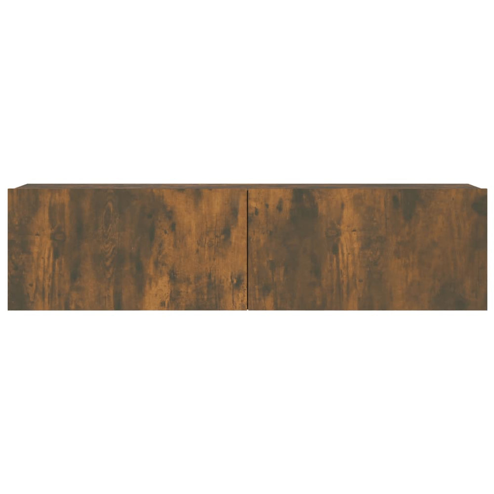 Tv-wandmeubel 120x30x30 cm bewerkt hout gerookt eikenkleurig MeubelReus