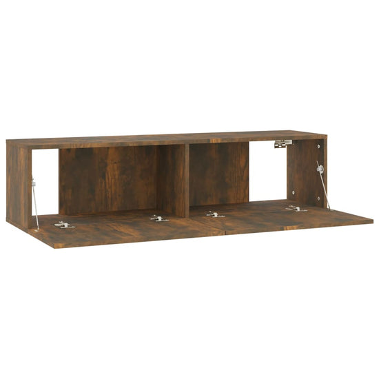 Tv-wandmeubel 120x30x30 cm bewerkt hout gerookt eikenkleurig MeubelReus
