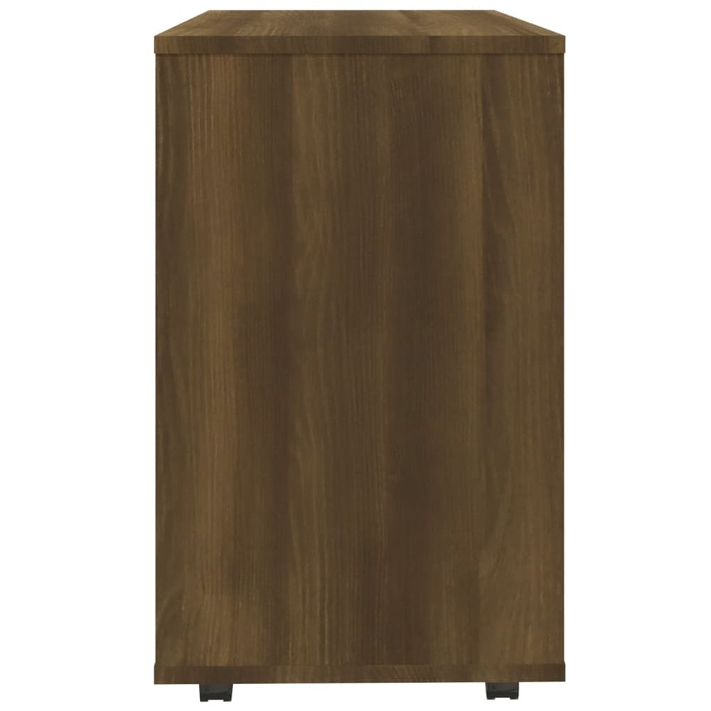 Bijzettafel 70x35x55 cm bewerkt hout bruin eikenkleur MeubelReus