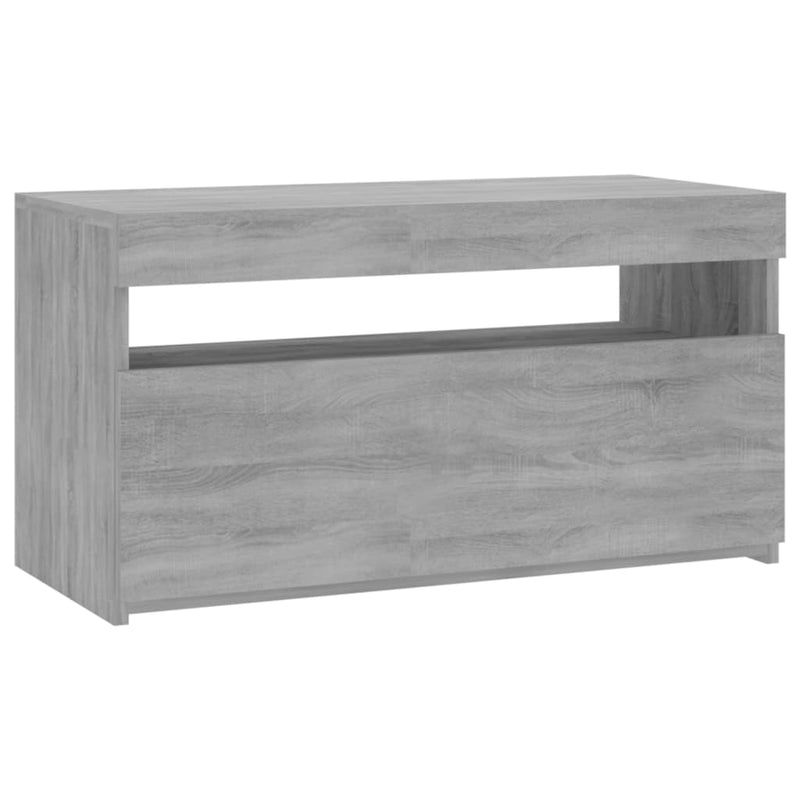 Tv-meubel met LED-verlichting 75x35x40 cm grijs sonoma eiken MeubelReus