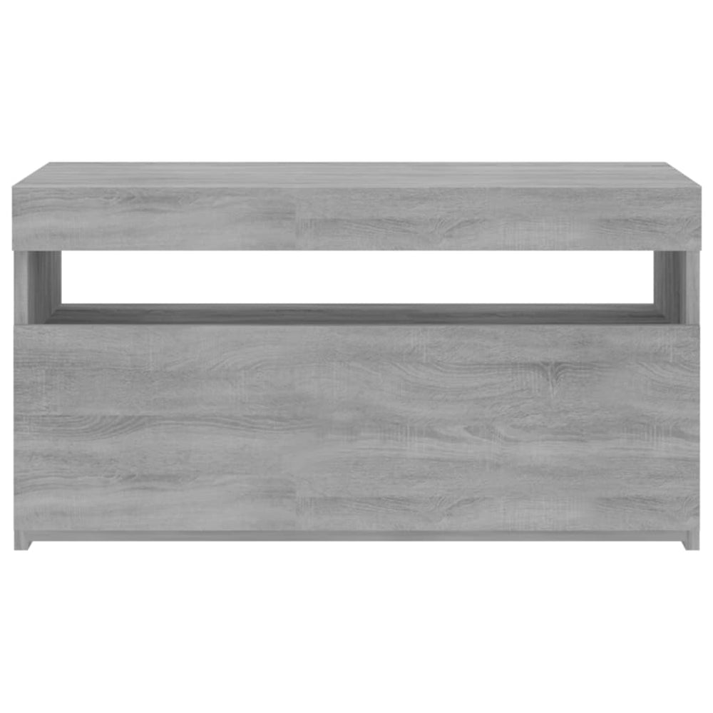 Tv-meubel met LED-verlichting 75x35x40 cm grijs sonoma eiken MeubelReus