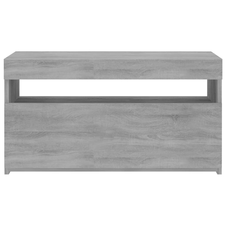 Tv-meubel met LED-verlichting 75x35x40 cm grijs sonoma eiken MeubelReus