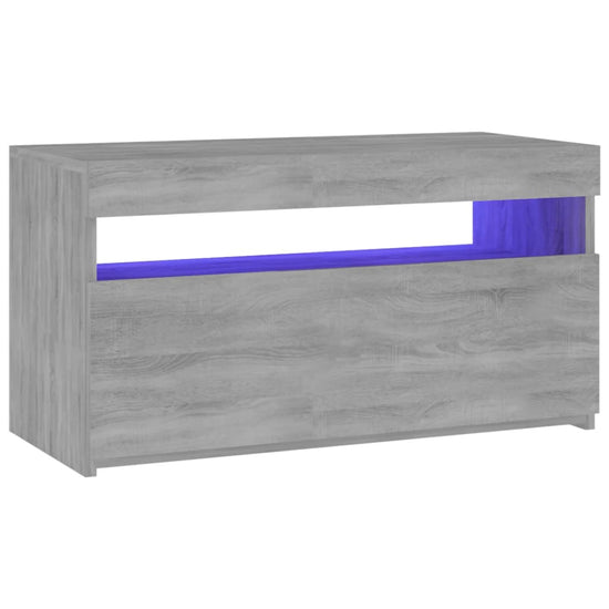 Tv-meubel met LED-verlichting 75x35x40 cm grijs sonoma eiken MeubelReus