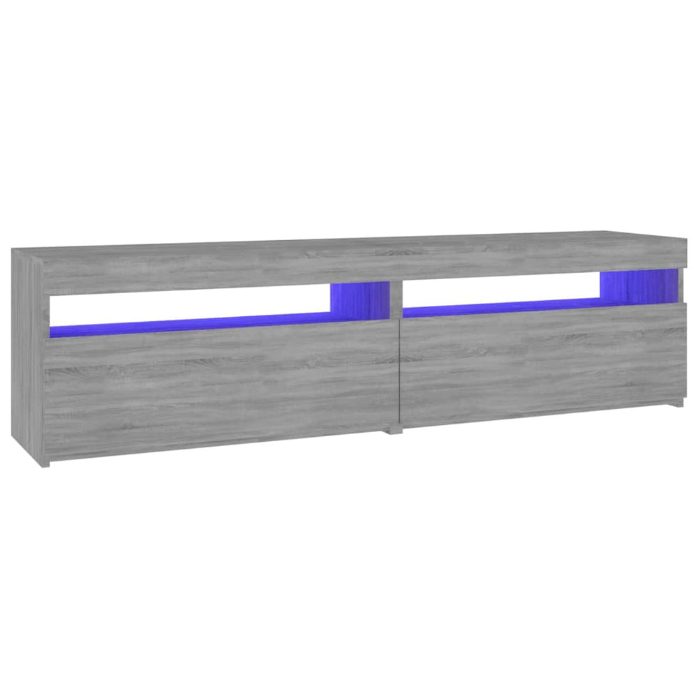 Tv-meubelen met LED-verlichting 2 st 75x35x40 cm grijs sonoma MeubelReus
