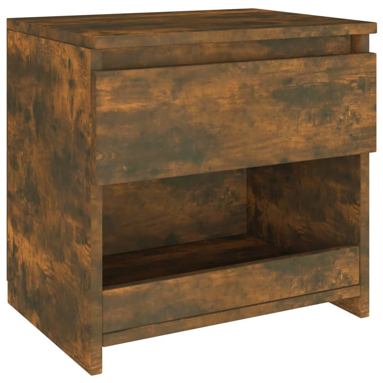 Nachtkastjes 2 st 40x30x39 cm bewerkt hout gerookt eikenkleurig MeubelReus