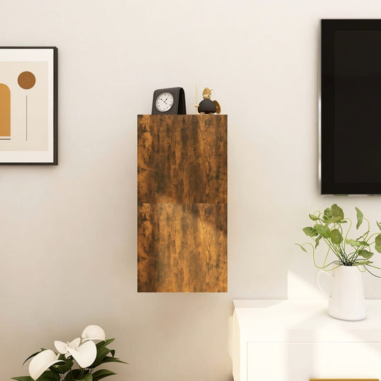 Tv-wandmeubelen 2 st 30,5x30x30 cm gerookt eikenkleurig MeubelReus