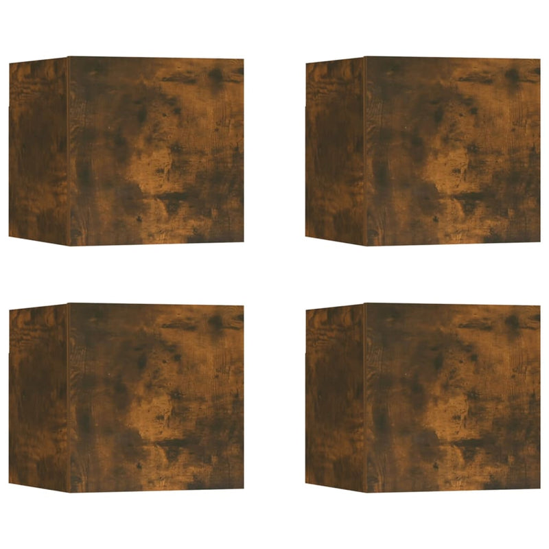 Tv-wandmeubelen 4 st 30,5x30x30 cm gerookt eikenkleurig MeubelReus