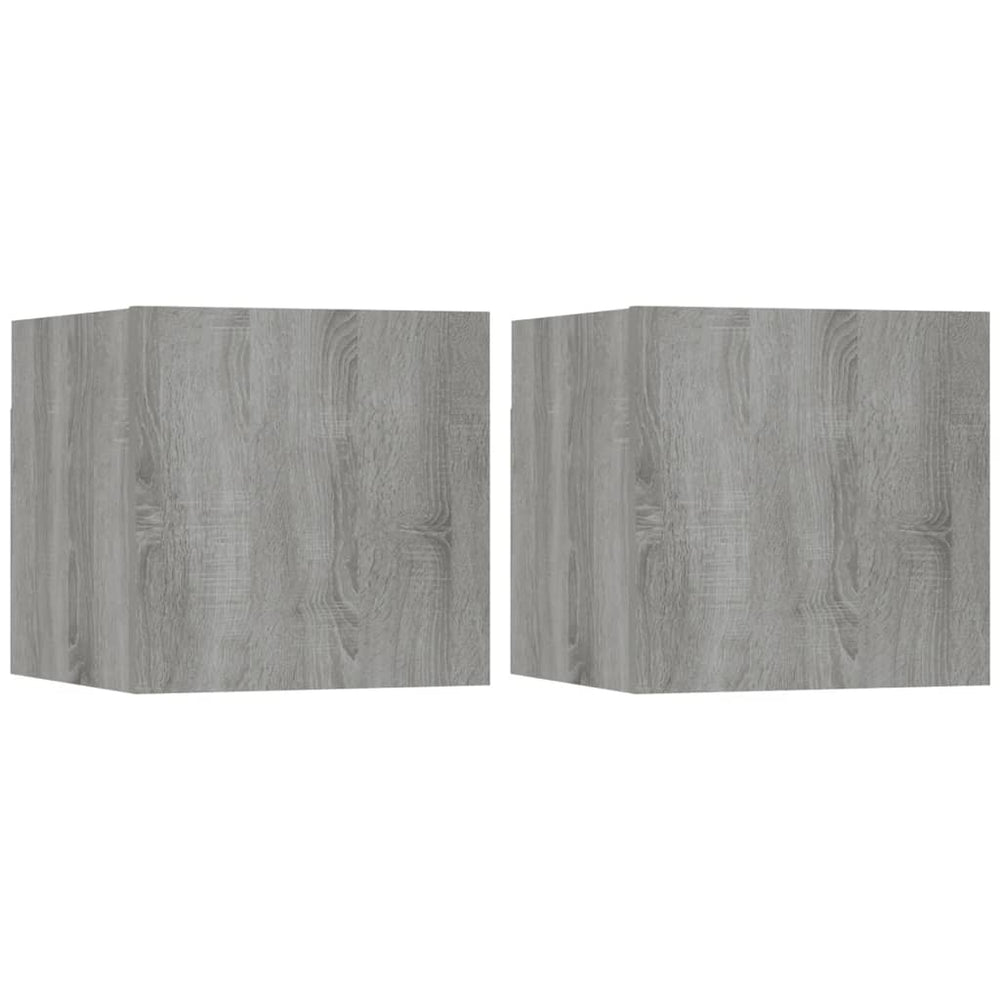 Tv-wandmeubelen 2 st 30,5x30x30 cm grijs sonoma eikenkleurig MeubelReus
