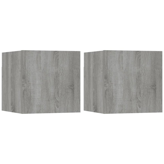Tv-wandmeubelen 2 st 30,5x30x30 cm grijs sonoma eikenkleurig MeubelReus
