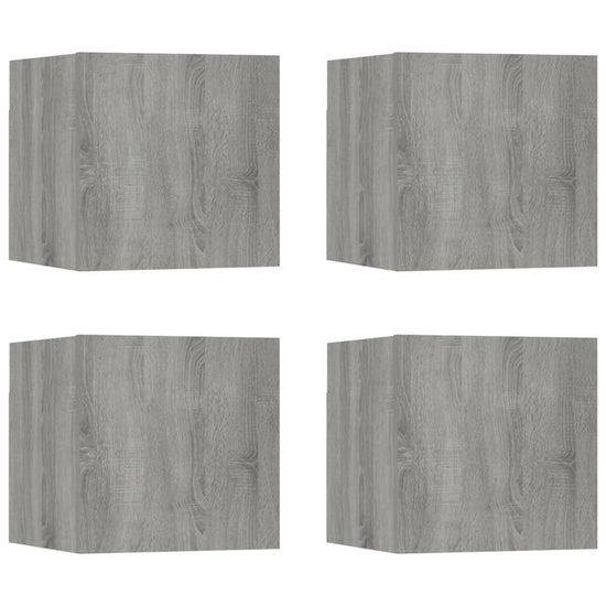 Tv-wandmeubelen 4 st 30,5x30x30 cm grijs sonoma eikenkleurig MeubelReus