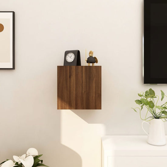 Tv-wandmeubel 30,5x30x30 cm bruin eikenkleur MeubelReus