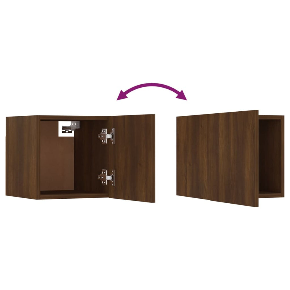 Tv-wandmeubel 30,5x30x30 cm bruin eikenkleur MeubelReus