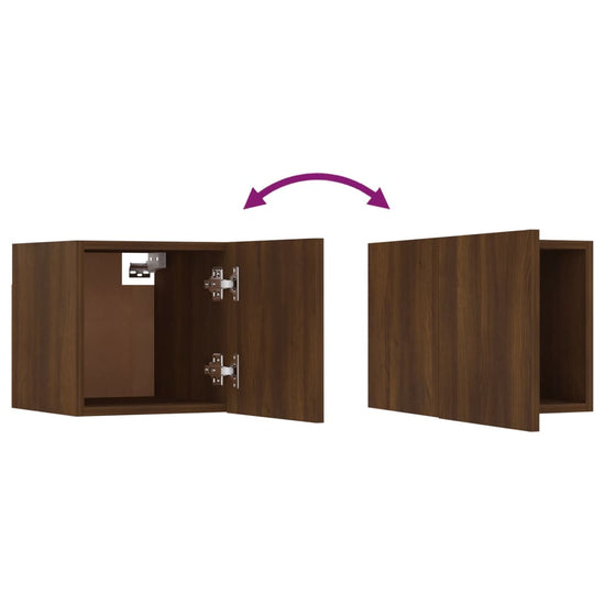 Tv-wandmeubel 30,5x30x30 cm bruin eikenkleur MeubelReus
