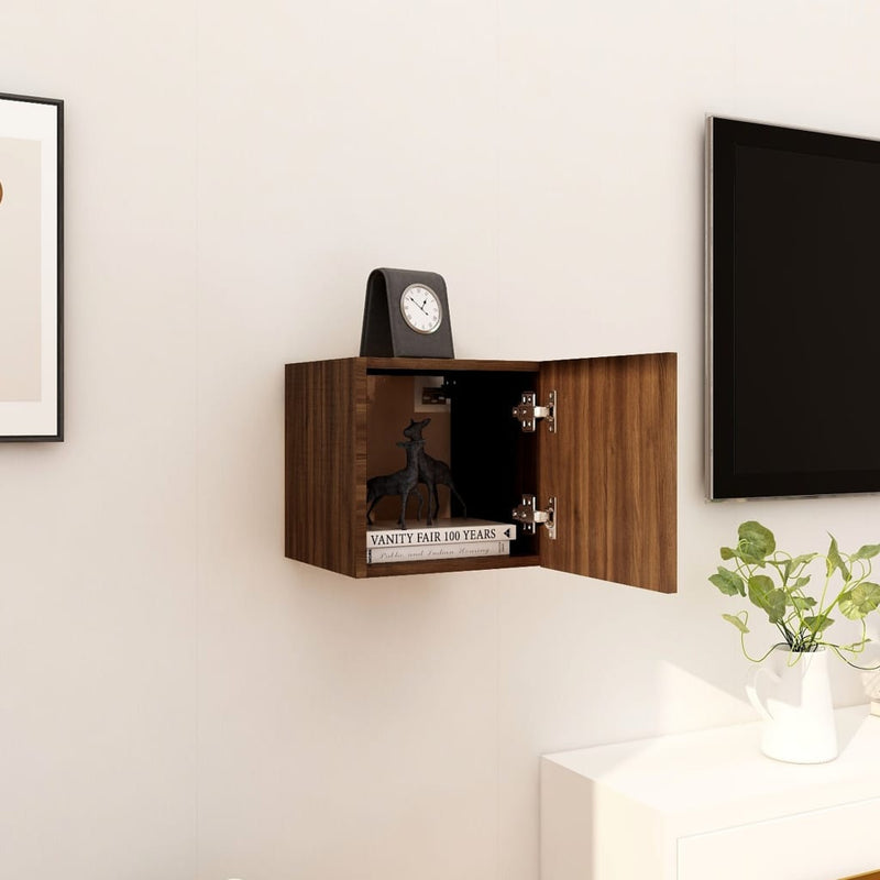 Tv-wandmeubel 30,5x30x30 cm bruin eikenkleur MeubelReus
