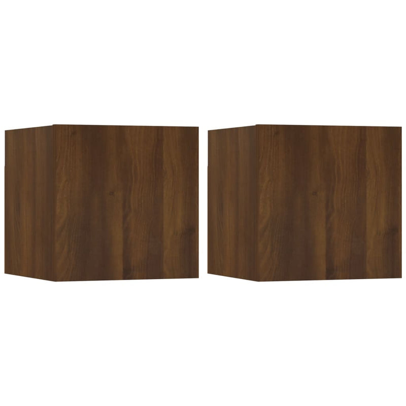 Tv-wandmeubelen 2 st 30,5x30x30 cm bruineikenkleurig MeubelReus