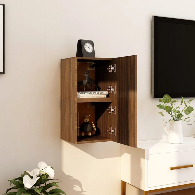 Tv-wandmeubelen 2 st 30,5x30x30 cm bruineikenkleurig MeubelReus