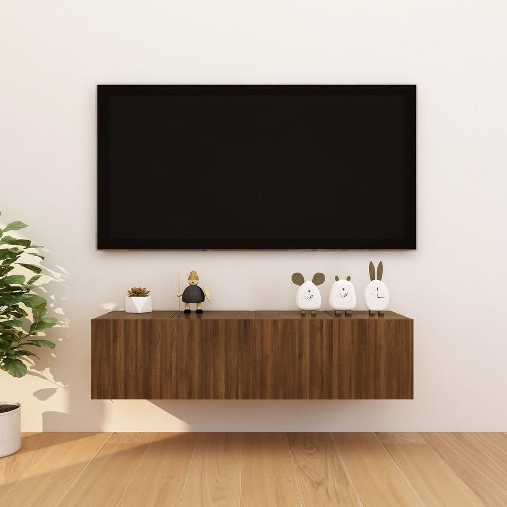 Tv-wandmeubelen 4 st 30,5x30x30 cm bruineikenkleurig MeubelReus