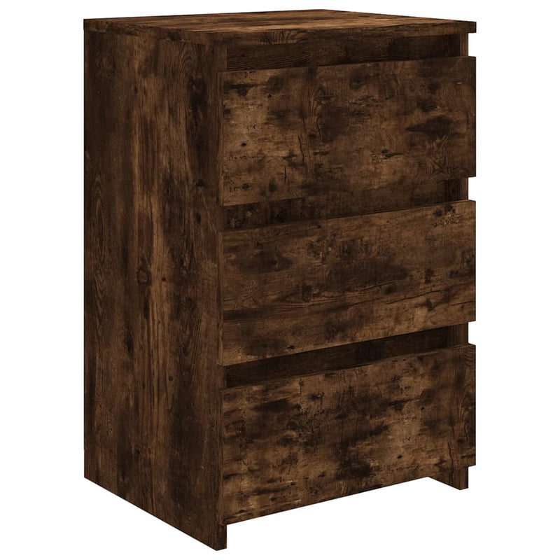 Nachtkastje 40x35x62,5 cm bewerkt hout gerookt eikenkleurig MeubelReus