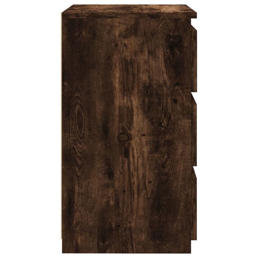 Nachtkastje 40x35x62,5 cm bewerkt hout gerookt eikenkleurig MeubelReus