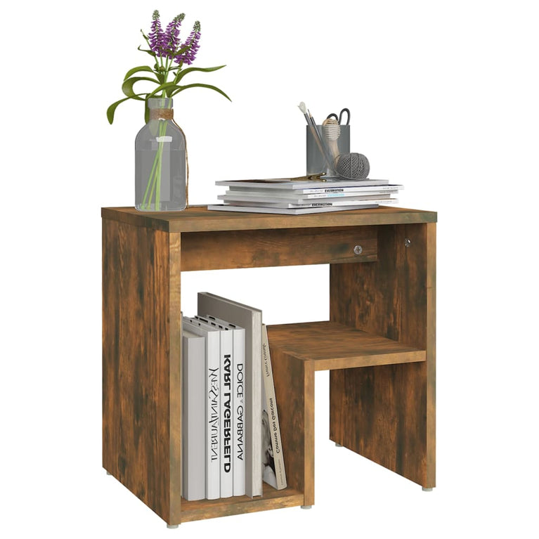 Nachtkastjes 2 st 40x30x40 cm bewerkt hout gerookt eikenkleurig