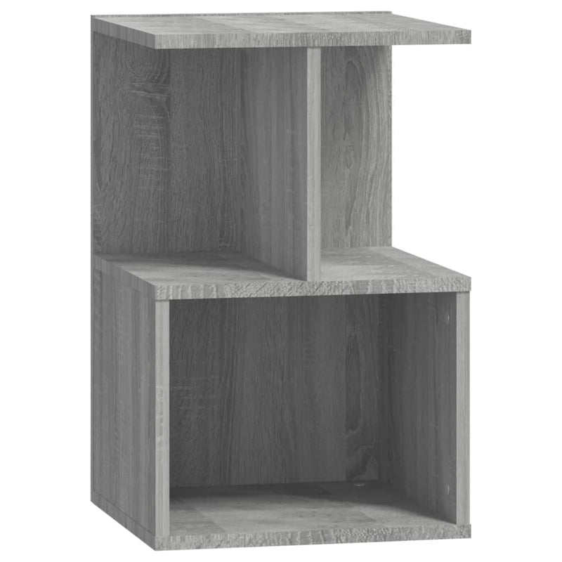 Nachtkastje 35x35x55 cm bewerkt hout grijs sonoma eikenkleurig