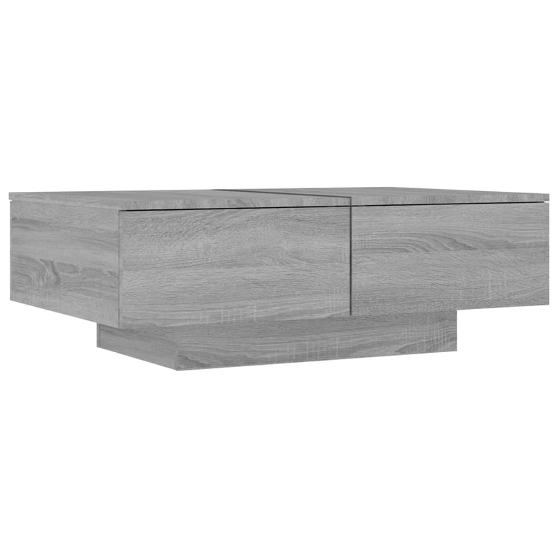 Salontafel 90x60x31 cm bewerkt hout grijs sonoma eikenkleurig MeubelReus