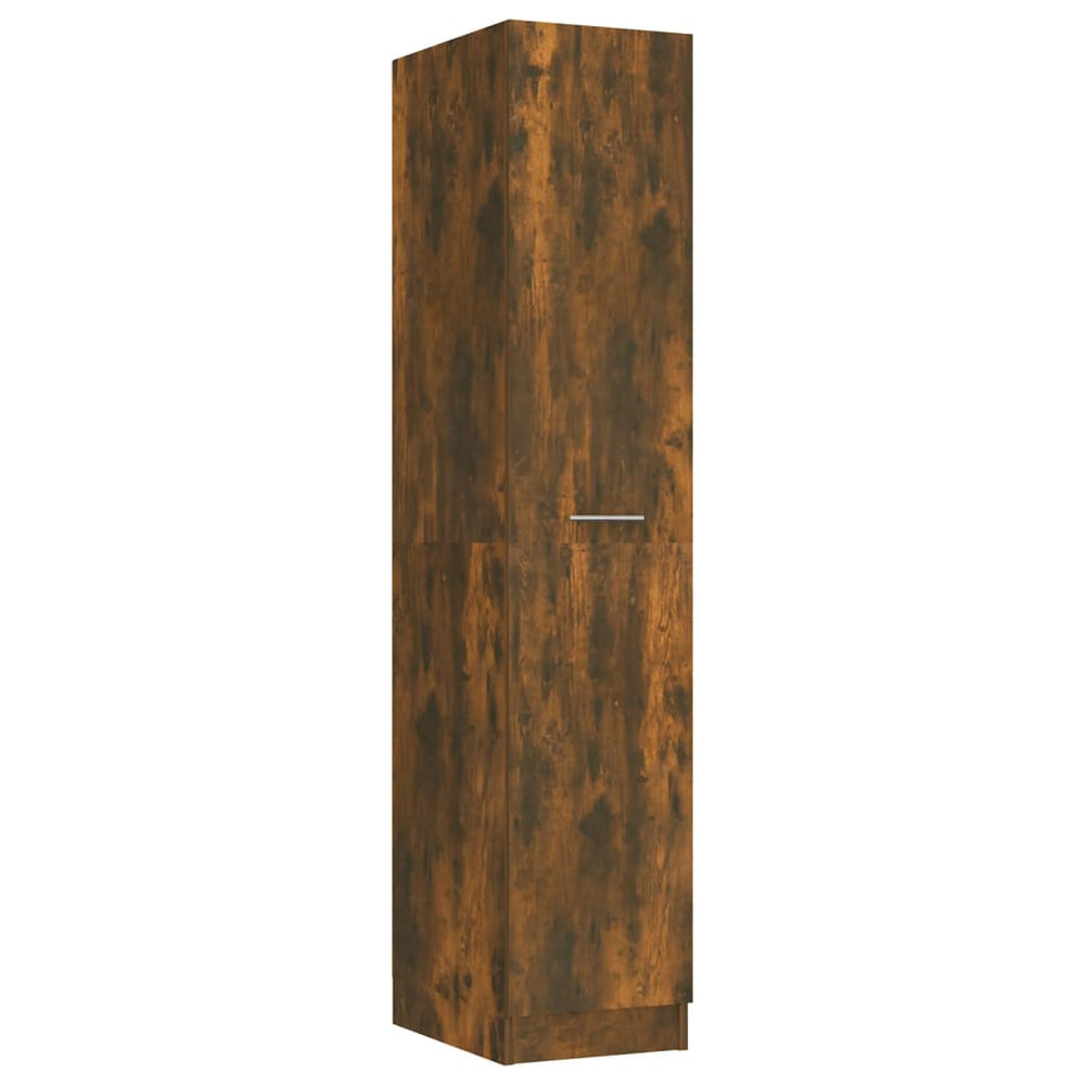 Apothekerskast 30x42,5x150 cm bewerkt hout gerookt eikenkleurig MeubelReus