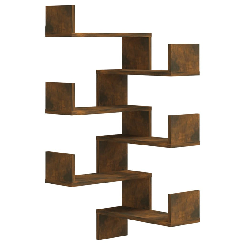 Hoekwandschappen 2 st 40x40x50 cm bewerkt hout sonoma eiken MeubelReus