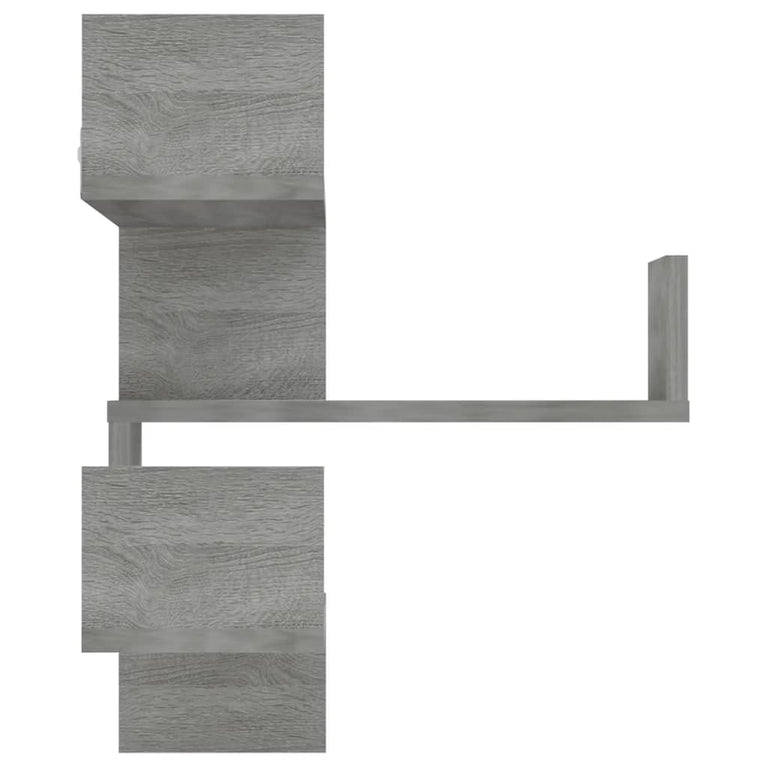 Hoekwandschap 40x40x50 cm bewerkt hout grijs sonoma eikenkleur
