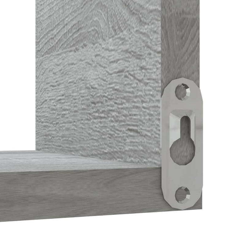 Hoekwandschap 40x40x50 cm bewerkt hout grijs sonoma eikenkleur