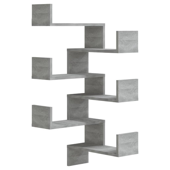 Hoekwandschappen 2 st 40x40x50 cm bewerkt hout grijs sonoma MeubelReus
