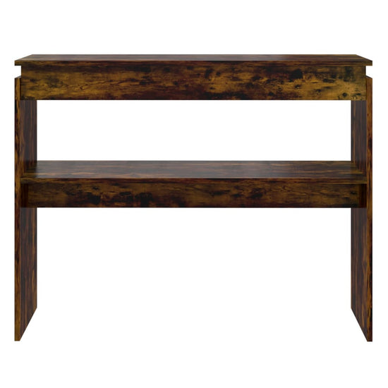 Wandtafel 102x30x80 cm bewerkt hout gerookt eikenkleurig MeubelReus