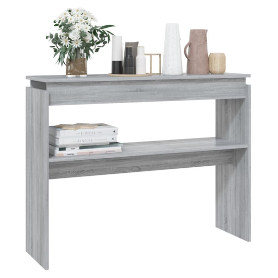 Wandtafel 102x30x80 cm bewerkt hout grijs sonoma eikenkleurig MeubelReus