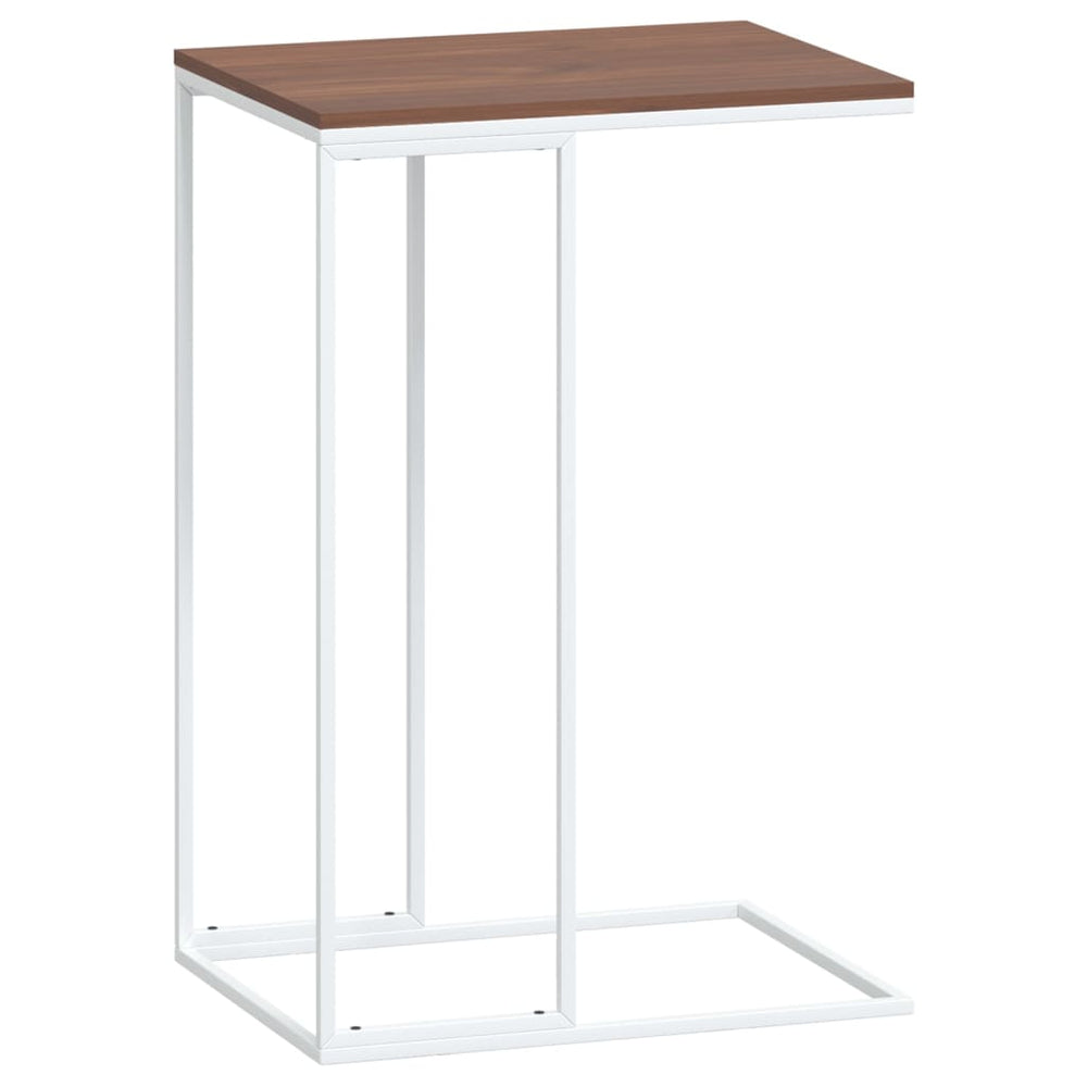 Bijzettafel 40x30x59 cm bewerkt hout wit MeubelReus