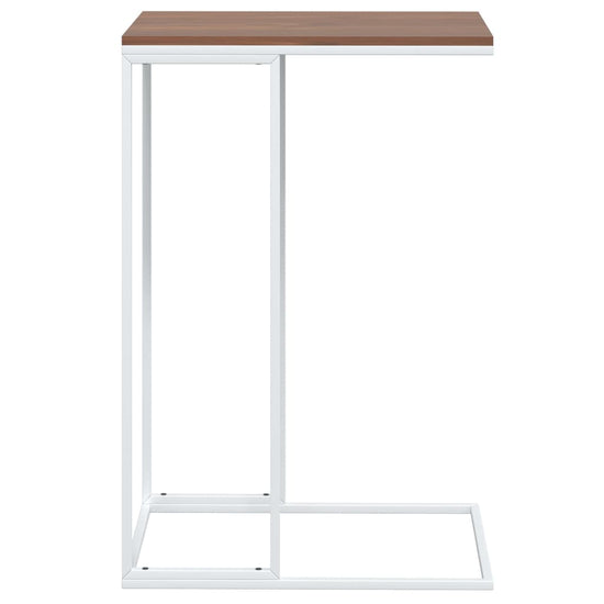 Bijzettafel 40x30x59 cm bewerkt hout wit MeubelReus