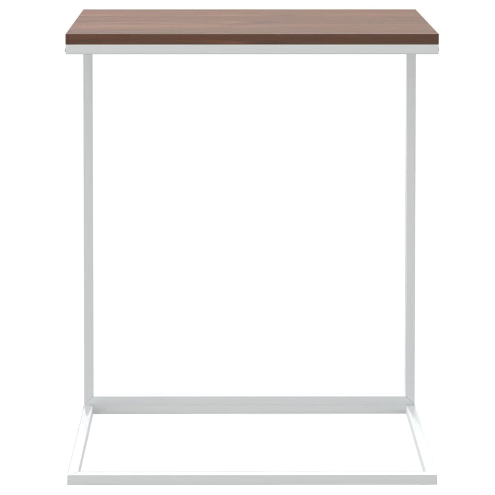 Bijzettafel 55x35x66 cm bewerkt hout wit MeubelReus