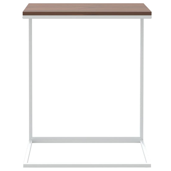 Bijzettafel 55x35x66 cm bewerkt hout wit MeubelReus