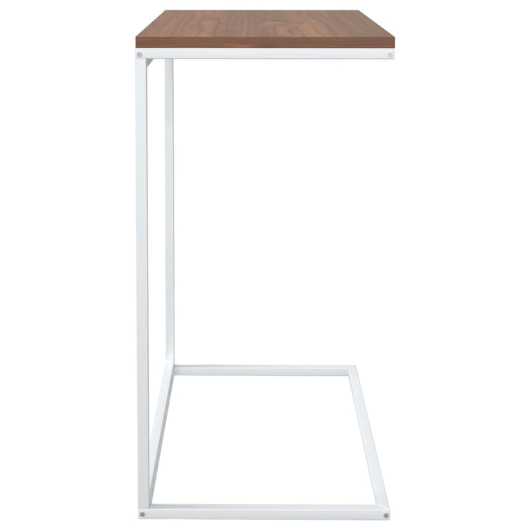 Bijzettafel 55x35x66 cm bewerkt hout wit MeubelReus