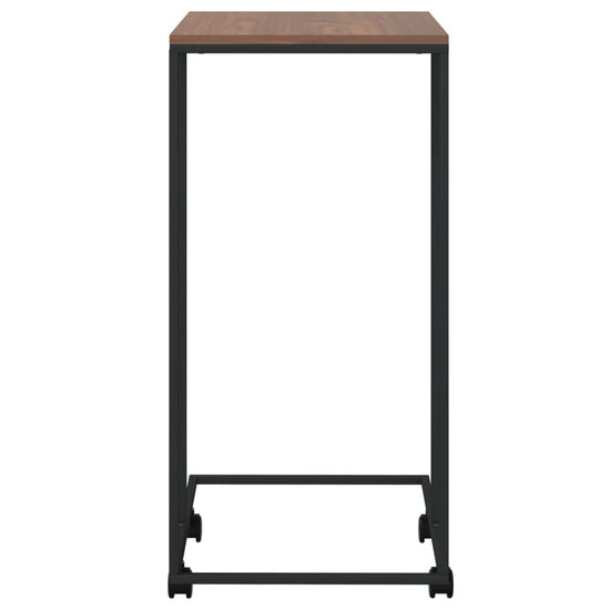 Bijzettafel met wieltjes 40x30x63,5 bewerkt hout zwart MeubelReus
