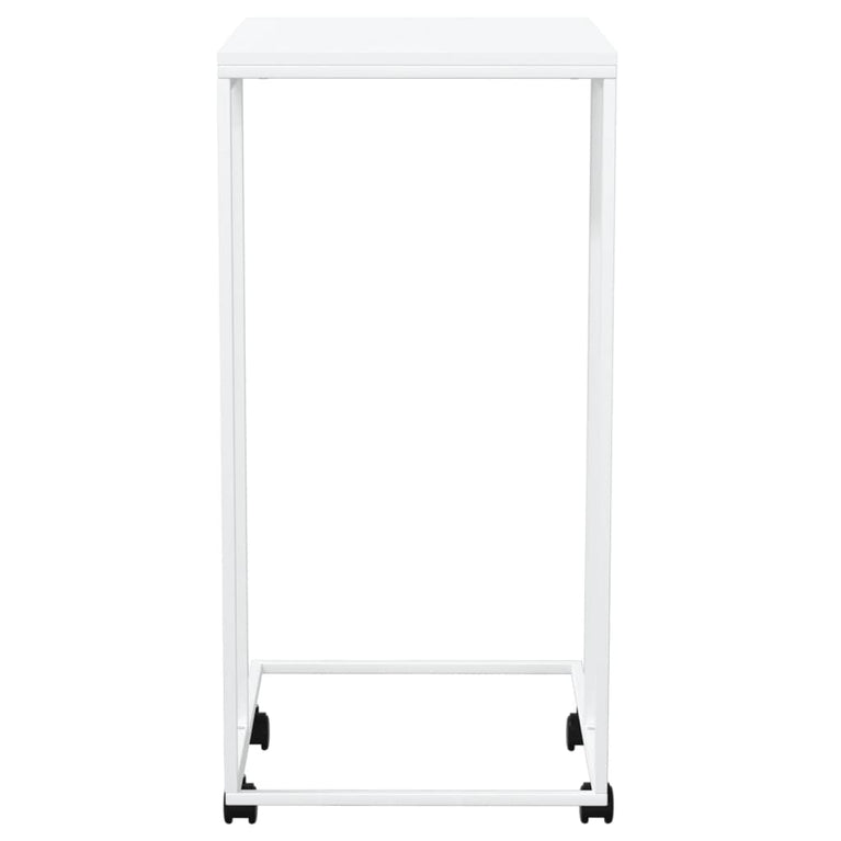 Bijzettafel met wieltjes 40x30x63,5 bewerkt hout wit MeubelReus