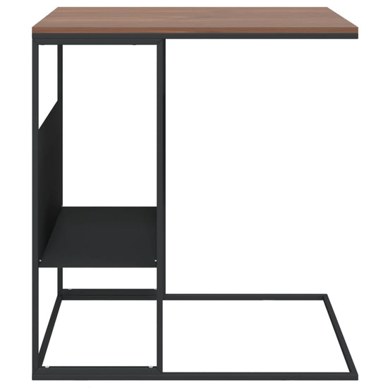 Bijzettafel 55x36x59,5 cm bewerkt hout zwart MeubelReus