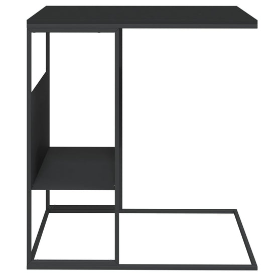 Bijzettafel 55x36x59,5 cm bewerkt hout zwart MeubelReus