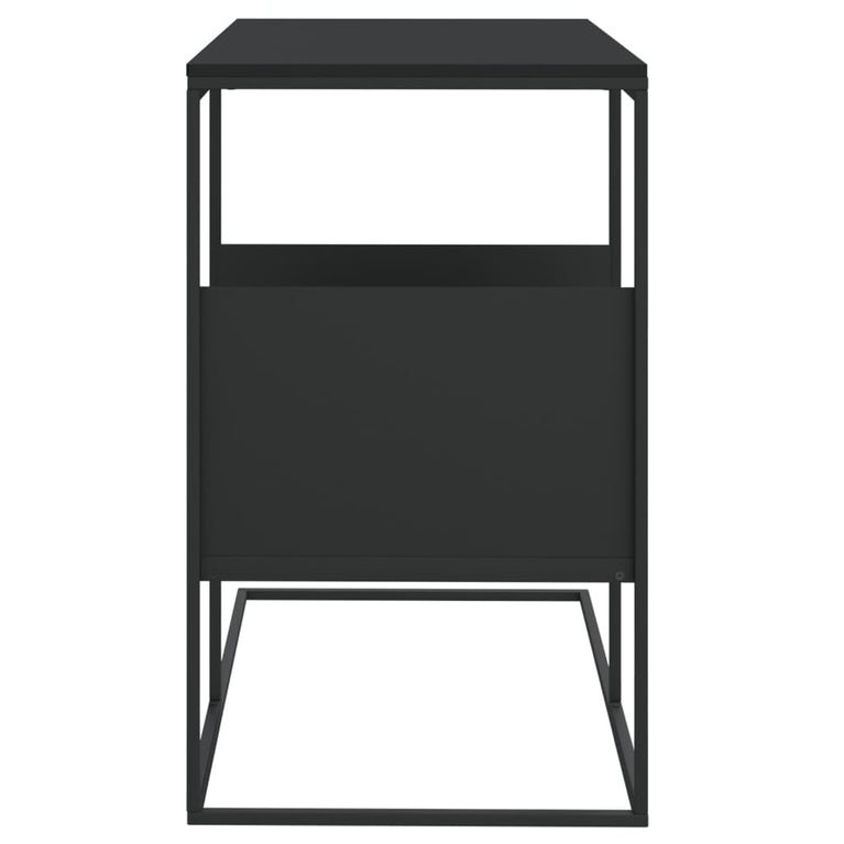 Bijzettafel 55x36x59,5 cm bewerkt hout zwart MeubelReus