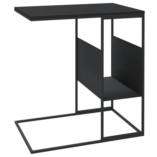 Bijzettafel 55x36x59,5 cm bewerkt hout zwart MeubelReus