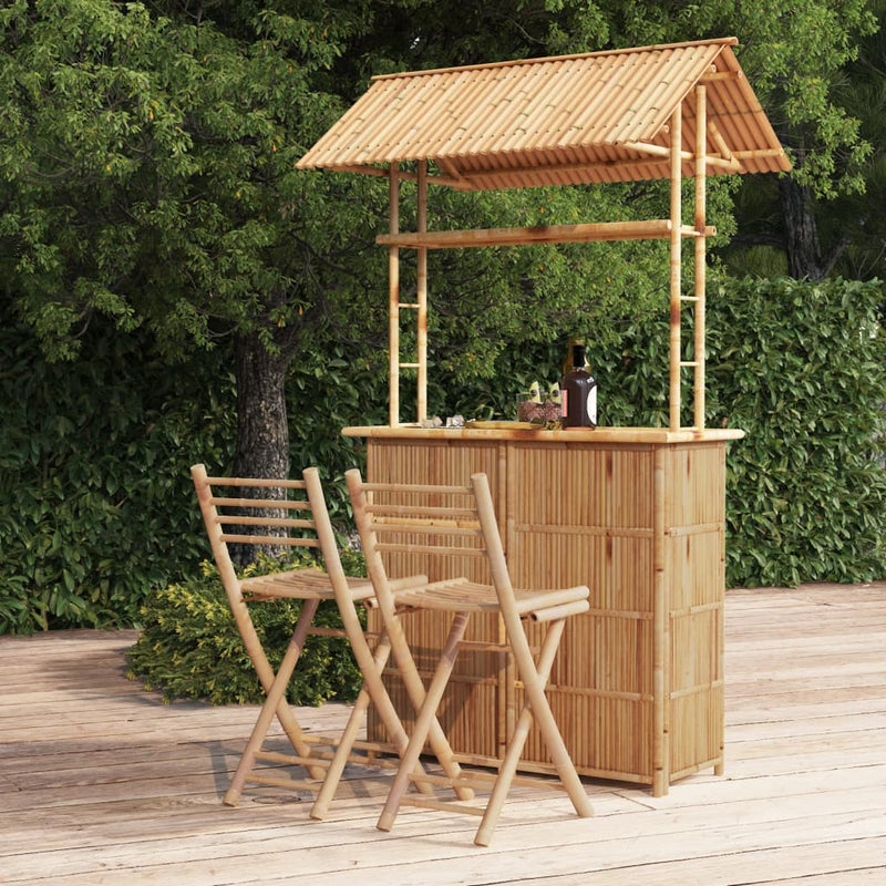 3-delige Barset bamboe MeubelReus