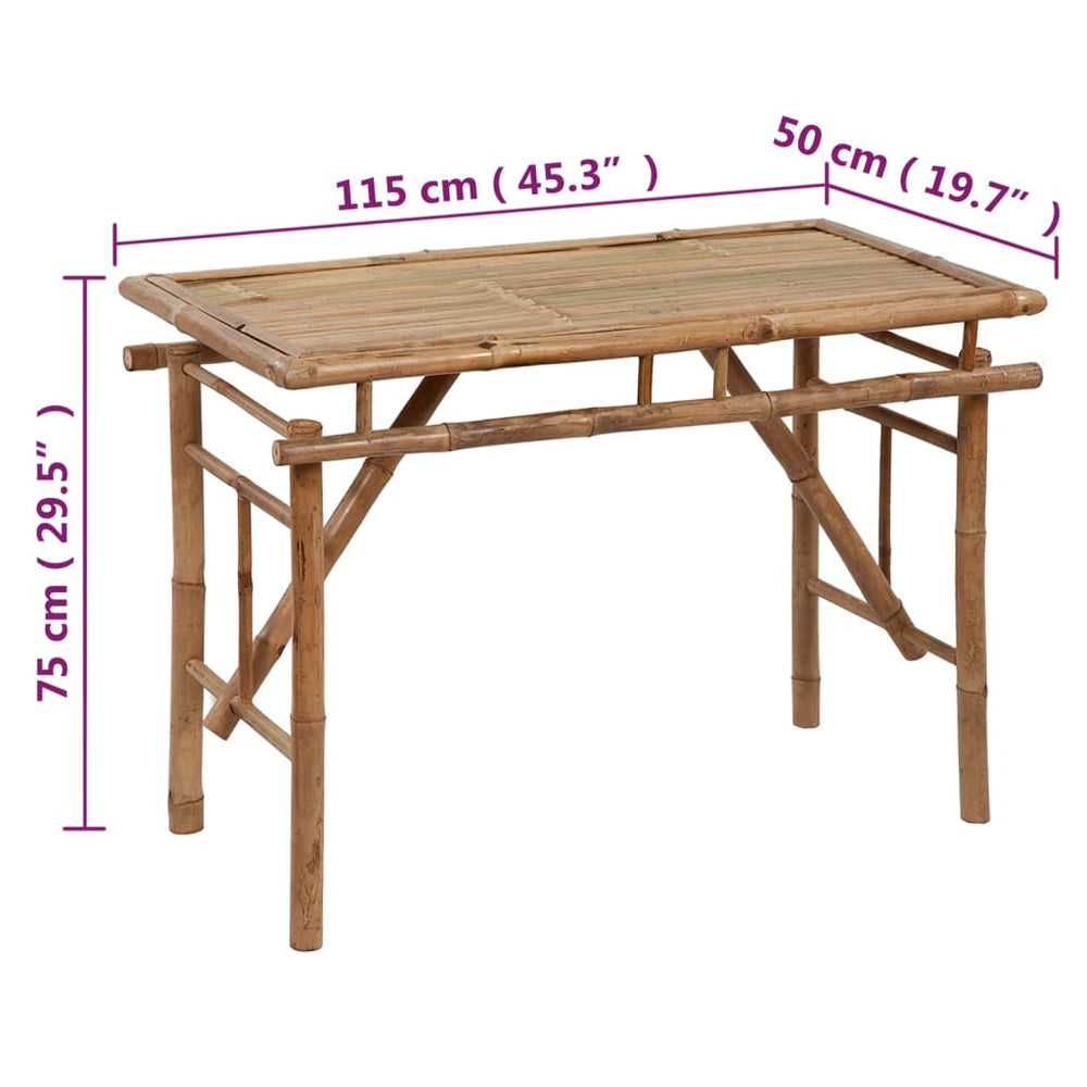 Tuintafel inklapbaar 115x50x75 cm bamboe MeubelReus