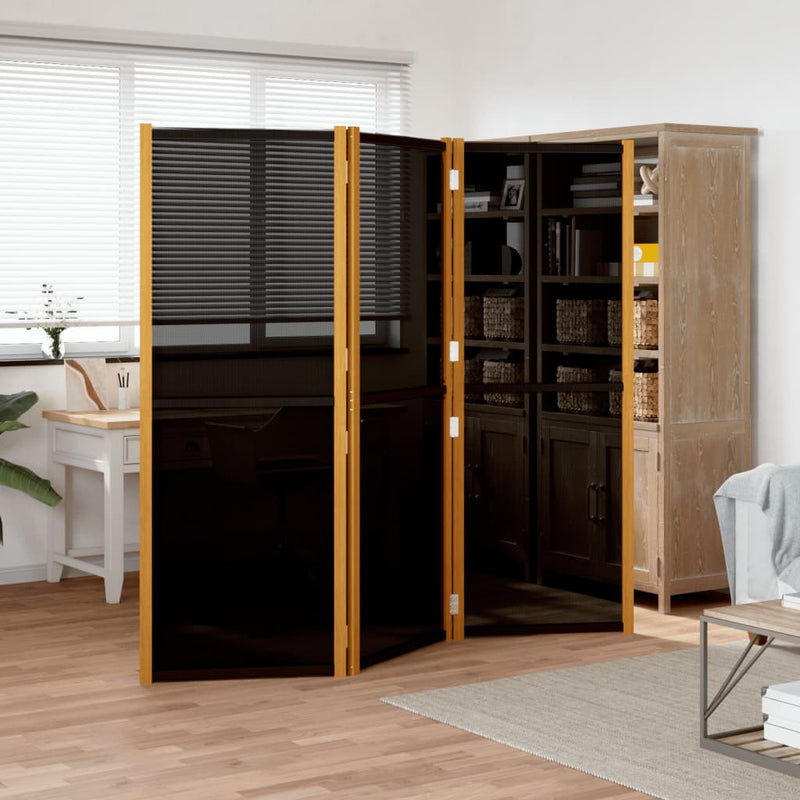 Kamerscherm met 3 panelen 210x180 cm zwart MeubelReus