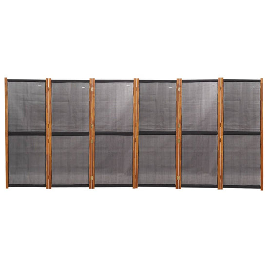 Kamerscherm met 6 panelen 420x180 cm zwart MeubelReus