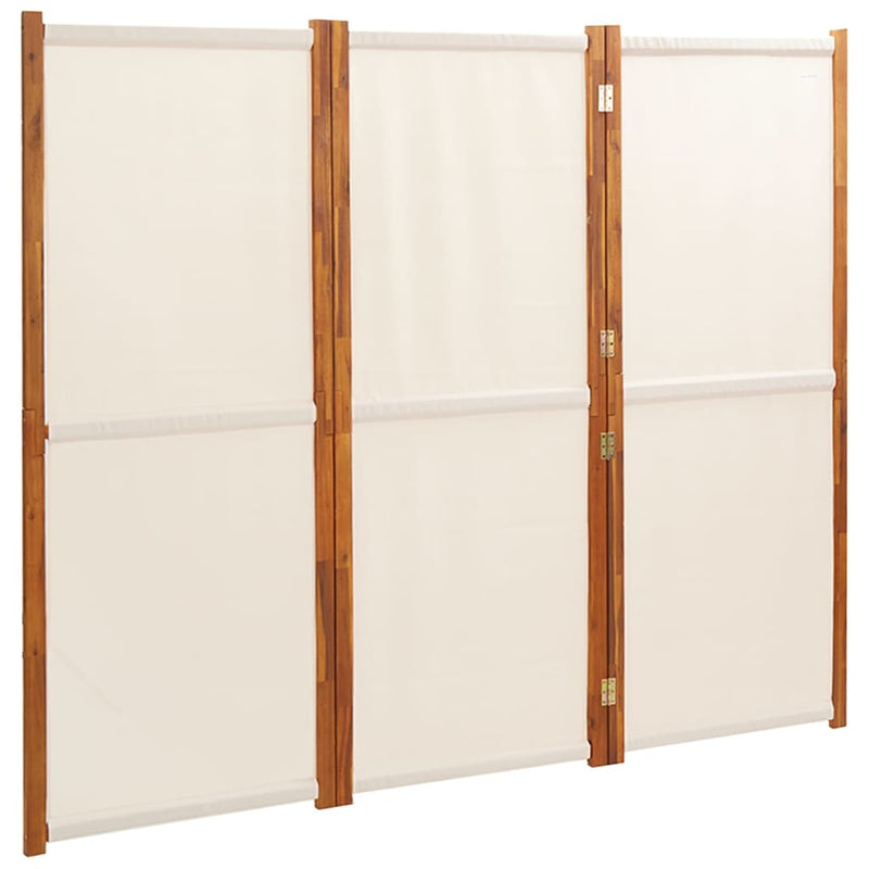 Kamerscherm met 3 panelen 210x180 cm crèmewit MeubelReus